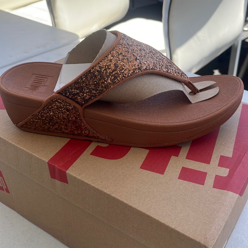 Fitflop Lulu Glitter Toe Thongs